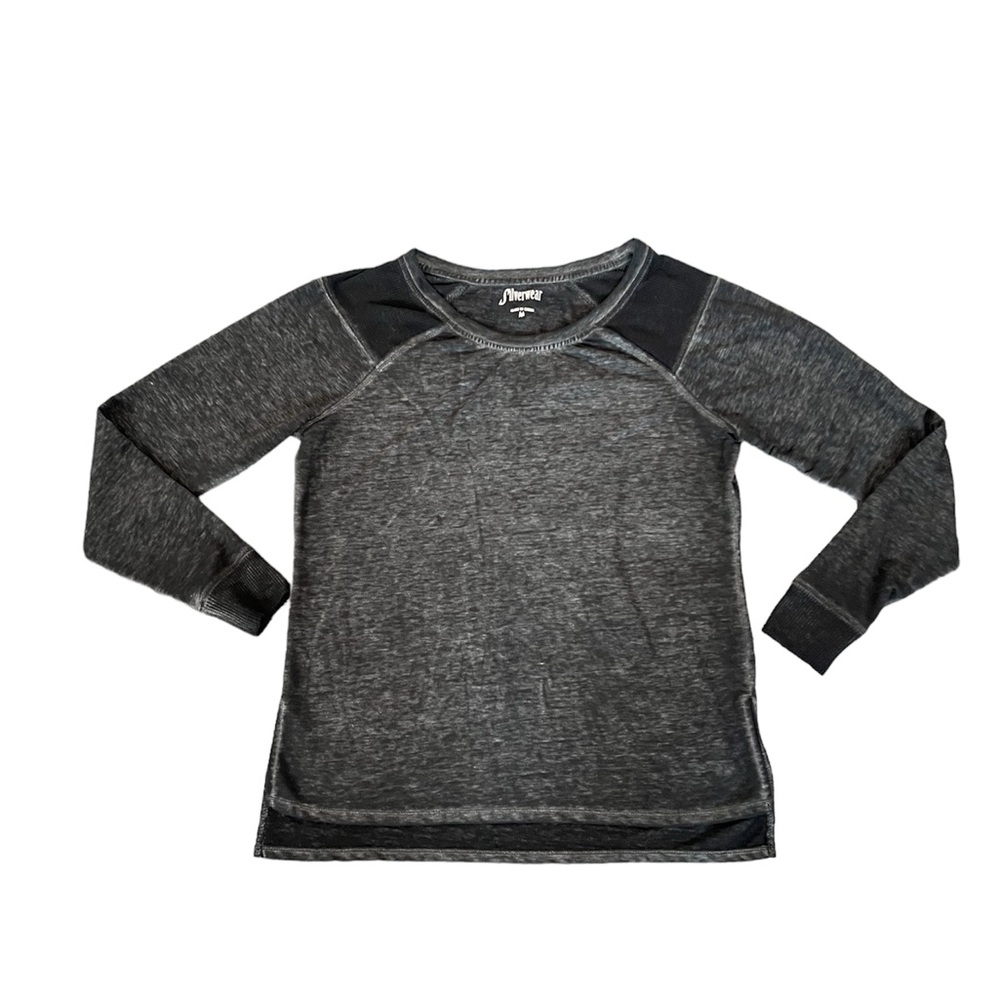 Silverwear‎ Women’s Shirt Top Size Medium Dark Gray Long Sleeve Pullover Soft